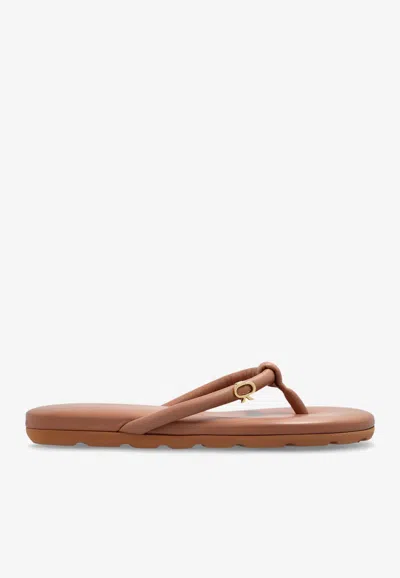GIANVITO ROSSI FIJI NAPPA LEATHER FLIP-FLOPS