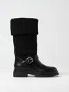 Gianvito Rossi Stivali Thurso Nero In Pelle E Tessuto Donna In Black