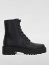 Gianvito Rossi Embroidered-logo Leather Boots In Black