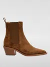 GIANVITO ROSSI FLAT ANKLE BOOTS GIANVITO ROSSI WOMAN COLOR BROWN,F77216032