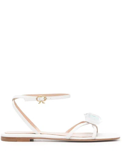 Gianvito Rossi Flat Sandal In White