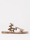 Gianvito Rossi Flavia Metallic Leather Flats In Gold