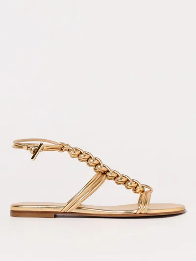 GIANVITO ROSSI FLAT SANDALS GIANVITO ROSSI WOMAN COLOR GOLD,G58917047