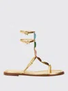 Gianvito Rossi Gemstone Detailed Flat Leather Sandals