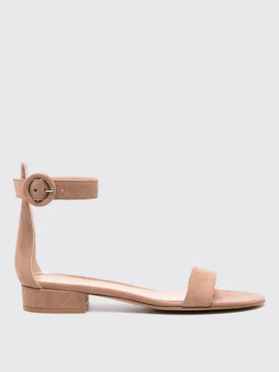 GIANVITO ROSSI FLAT SANDALS GIANVITO ROSSI WOMAN COLOR NATURAL,F62243067