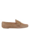 Gianvito Rossi Giorgia Loafers Suede Finish Mini Logo In Beige