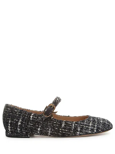 Gianvito Rossi Venezia Boucle Buckle Ballerina Flats In Multi