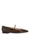 Gianvito Rossi Christina 05 Leopard-print Glossed-leather Mary Jane Flats In Estampado Animalier