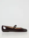 Gianvito Rossi Mary Ribbon Patent Leather Ballet Flats In Burgunderrot