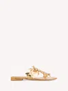 Gianvito Rossi Flavia Metallic Leather Flats In Gold