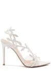 Gianvito Rossi Leaf 85 Leather And Pvc Slingback Sandals