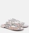 Gianvito Rossi Flavia Embellished Sandals In Silver