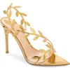 Gianvito Rossi Flavia Leaf Pointed Toe Asymmetric Slingback Sandal