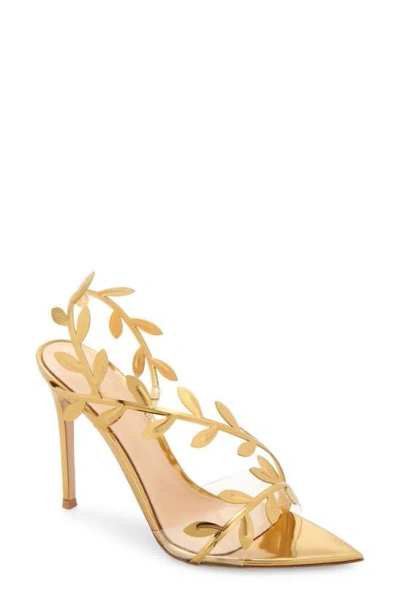 Gianvito Rossi Metallic Branch Stiletto Sandals In Mekong