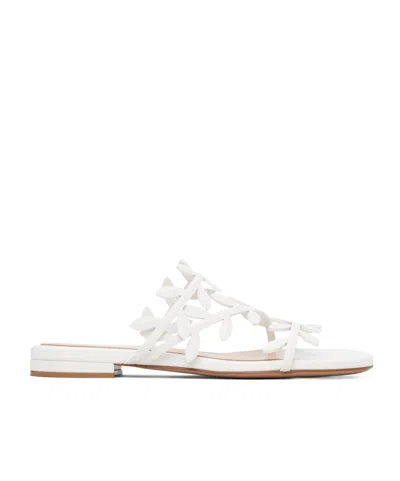Gianvito Rossi Flavia Open-toe Flat Sandals In White
