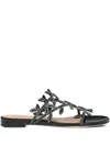 Gianvito Rossi Crystal Flavia 05 Sandal In Schwarz