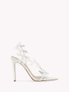 Gianvito Rossi Leaf 85 Leather And Pvc Slingback Sandals In White