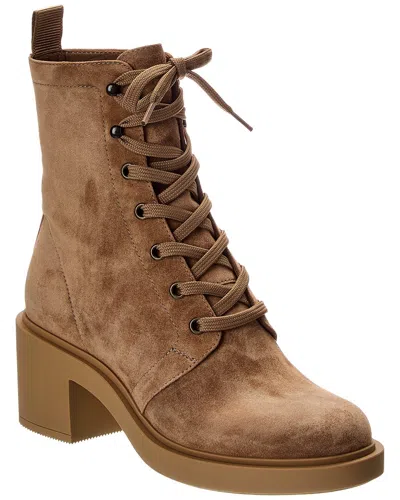 Gianvito Rossi Foster 45 Suede Boot In Brown