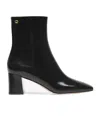 Gianvito Rossi Christina 95mm Leather Ankle Boots In Black