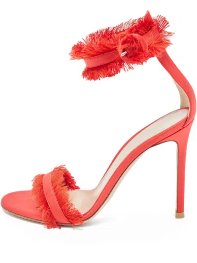 Pre-owned Gianvito Rossi Fringe-embellished Stiletto Heels