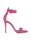 Gianvito Rossi Ankle Buckle Heeled Sandals In Bloo