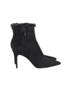 Gianvito Rossi Fur Lined Ankle Boots In Black Suede In Black