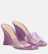 Gianvito Rossi Futura 95 Pvc Wedge Mules In Purple