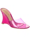 Gianvito Rossi Futura 95 Patent-leather And Pvc Wedge Sandals In Pink