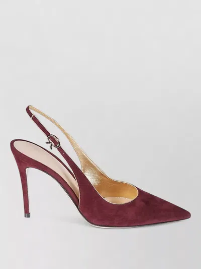 Gianvito Rossi G95532 Nappa Silk Slingback Pumps In Brown