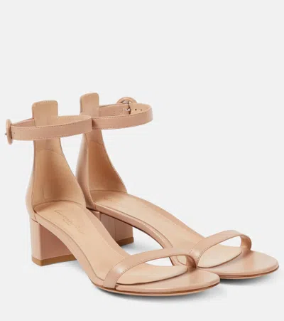 Gianvito Rossi Gaeta 45 Leather Sandals In Pink