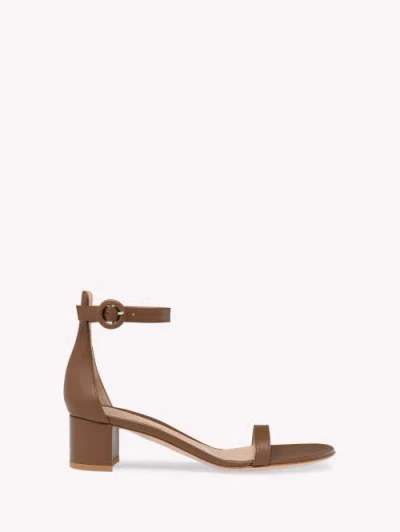 Gianvito Rossi Gaeta 45 Sandals In Brown Leather