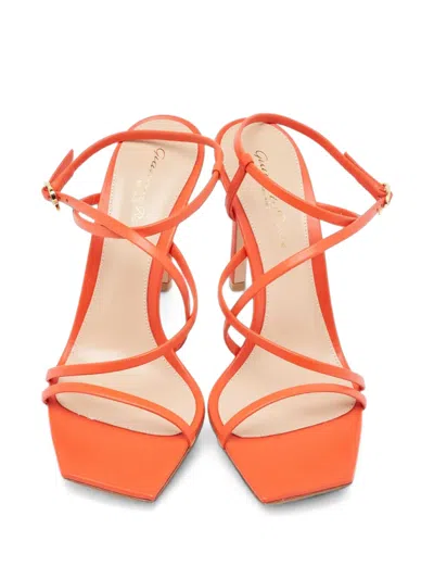 Pre-owned Gianvito Rossi Geom Strappy Sandals In Orange
