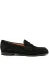 Gianvito Rossi Georgie Penny-strap Loafers In Black
