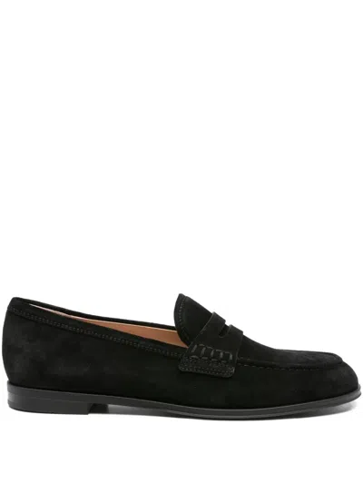 Gianvito Rossi Georgie Penny-strap Loafers In Black