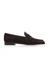 Gianvito Rossi Georgie Suede Loafers In Brown