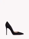 Gianvito Rossi Woman Pumps Black Size 12 Textile Fibers In Black Suede