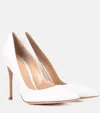 Gianvito Rossi White Patent Gianvito Pumps In White