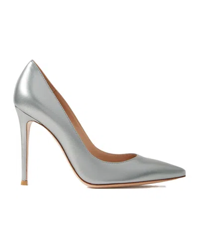 Gianvito Rossi Gianvito 105 Metallic Leather Pumps In Gray