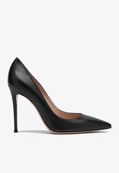 Gianvito Rossi Gianvito 105 Pointed-toe Leather Pumps In Black