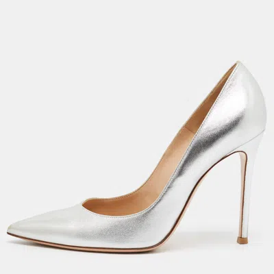 Pre-owned Gianvito Rossi Gianvito 105 Size 39 Silver Leather Pumps