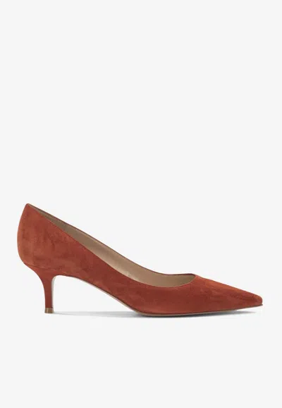 Gianvito Rossi Gianvito 55 Suede Pumps In Orange