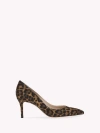 Gianvito Rossi Leopard Print Suede Pumps In Brown