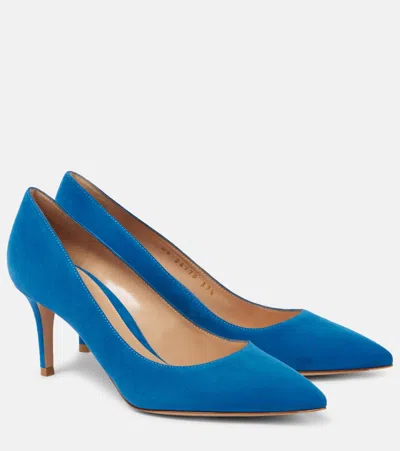 Gianvito Rossi Gianvito 70 Suede Pumps In Blue