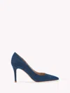Gianvito Rossi Gianvito 105 Pointed Toe Pumps In Navy Blue Suede In Blue