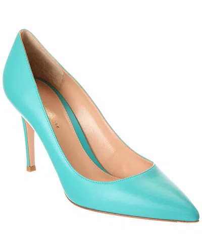 Gianvito Rossi Pointed-toe Slip-on Pumps In Blue