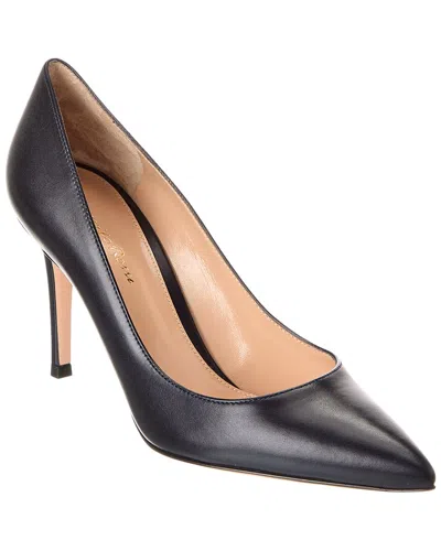 Gianvito Rossi Gianvito 85 Vitello Leather Point-toe Pumps In Blue
