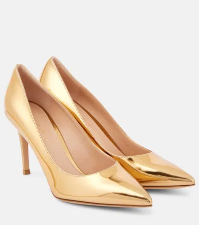 Gianvito Rossi Gianvito 85 Metallic Leather Pumps In Mekong