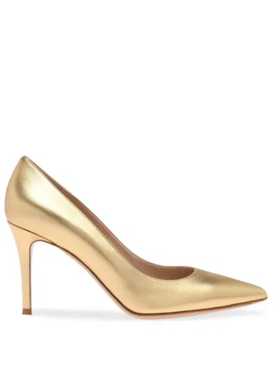 Gianvito Rossi Gianvito 85 Nappa Leather Pumps Shoes In Gold