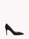 Gianvito Rossi Stiletto Heel Pointed Toe Suede Pumps In Black