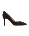 Gianvito Rossi Gianvito 105 Pointed Toe Pumps In Black Leather In Black